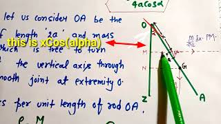 lec34 Ex3 Dalembert principle  semi vertical angle of a rod about a line for bscmscgayenet [upl. by Dermot]