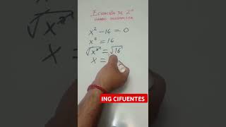 ECUACIÓN DE 2° GRADO INCOMPLETA FÁCILCURSOS Y ASESORÍAS SABATINAS CORREO profecifu0202gmailcom [upl. by Negriv]