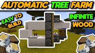 EASIEST Automatic AFK Wood Farm Tutorial Java amp Bedrock  Minecraft 121 [upl. by Brink]