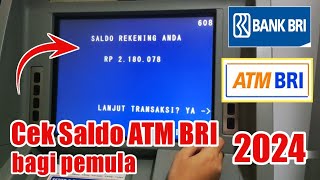 Cara Cek Saldo di ATM BRI Terbaru 2024 [upl. by Alded]