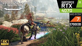 RTX 4070  Ryzen 7 5700X3D  Horizon Zero Dawn REMASTERED  4K 1080p ULTRA Benchmark [upl. by Neehcas]