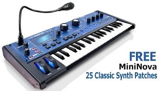 25 FREE MiniNova Classic Synth Patches OMD Depeche Mode Jean Michel Jarre Yazoo The Human League [upl. by Esela101]