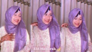 Eid Special Hijab Tutorial 🌙  Noshin Nower ❤️ [upl. by Zorah]