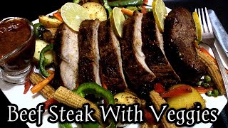 Beef Steak  Beef Steak With Vegetables  how to make beef steak [upl. by Anneirb606]