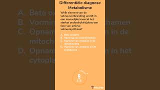 Differentiële diagnose Metabolisme 1 geneeskunde biomedische metabolisme verbranding dokter [upl. by Ardnekat]