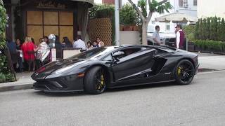 Lamborghini Aventador S in Beverly Hills w startup [upl. by Selie]