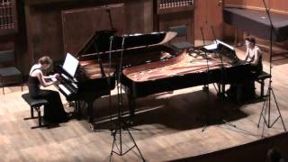 SaintSaëns quotDanse macabrequot op40 for two pianos  Anastasia amp Liubov Gromoglasova [upl. by Edrei]