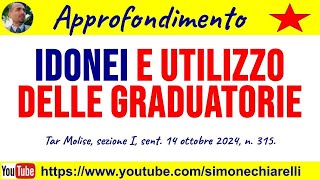 IDONEI nei concorsi pubblici e utilizzo delle graduatorie  commento a sentenza 9112024 [upl. by Dav]