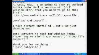 Download KLite Codec Pack  Full Version MediaFire Link [upl. by Dagley692]