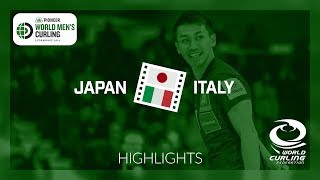 HIGHLIGHTS Japan v Italy round robin  Pioneer HiBred World Mens Curling Championship 2019 [upl. by Asilehs]