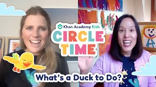 Patience Perseverance and Mindfulness  Whats a Duck to Do  Circle Time with Khan Academy Kids [upl. by Asyar68]