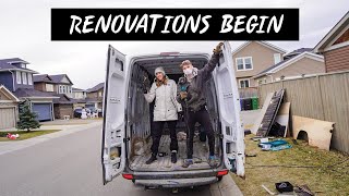 Beginning Renovations on our Van [upl. by Dagna]