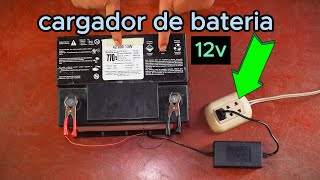 como CARGAR UNA BATERÍA de 12v en casa cargador casero ¿será verdad [upl. by Luhe790]