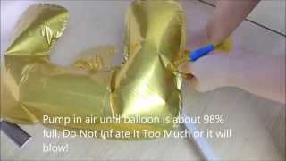 Inflating a foil balloon [upl. by Oznola]