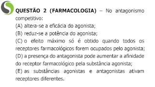 QUESTÕES COMENTADAS DE CONCURSOS BIOMÉDICOS  FARMACOLOGIA 2 [upl. by Slaby]