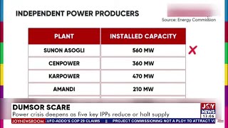 Dumsor Scare Power crisis deepens as five key IPPs reduce or halt supply  JoyNews Room [upl. by Ihab]