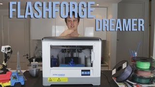 FlashForge Dreamer 3D printer Review [upl. by Ayamat]