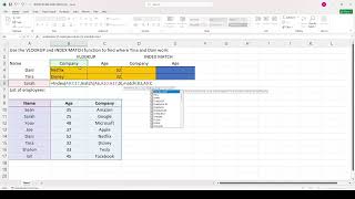 Index and Match tutorial with lists [upl. by Veljkov47]