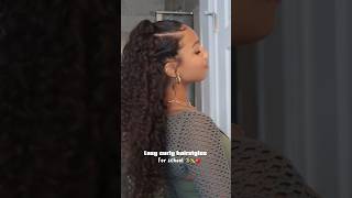 Pt4  Easy curly hairstyles for school 🍎 curlyhairstyles [upl. by Arvie787]