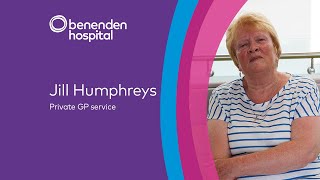 Patient success story Jills private GP appointment at Benenden Hospital [upl. by Notreb]