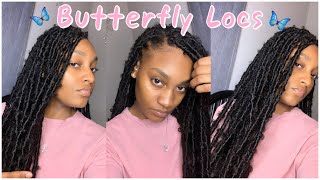 Easy Crochet Butterfly Locs  No Wrapping  Janet Collection Nala Tress Butterfly Locs [upl. by Tami]