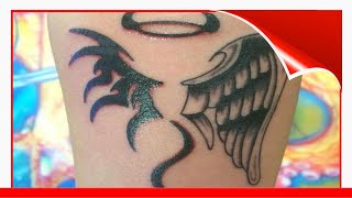 250 Best Angel Devil Tattoo Designs 2020 Demon Vs God Ideas [upl. by Alimaj]