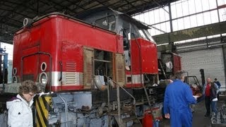 MALOWA BAHNWERKSTATT LOKSCHLOSSER BERGWERGSBAHN WERKSTATT DAMPFLOK [upl. by Aksel]