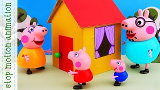 Peppas toy house Peppa Pig toys Stop motion animation new episodes 2018 [upl. by Aphra]