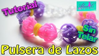 ♥ Tutorial Pulsera de Lazos de gomitas sin telar ♥ [upl. by Olgnaed897]