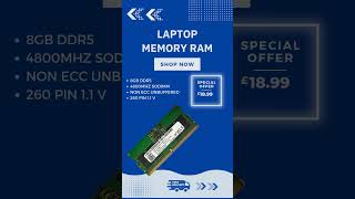 XUM 8GB Laptop Memory RAM 4800Mhz DDR5 NonECC Unbuffered SODIMM 260 Pin 11V [upl. by Akinuahs]