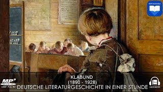 Hörbuch Deutsche Literaturgeschichte in einer Stunde von Klabund  Komplett  Deutsch [upl. by Hillyer272]