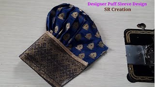 Designer puff sleeve design  Simple and easy method of stitching [upl. by Alimak]