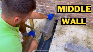 How To Set Out A Middle Wall Using A Dead Man  Block Work  Bricklayer [upl. by Cowey]