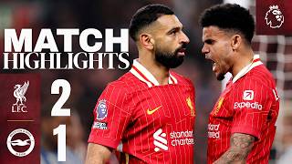 Highlights Salah STUNNER Completes QuickFire Comeback  Liverpool 21 Brighton [upl. by Xuaegram]