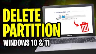 How to Delete a Drive Partition on Windows 10 and Windows 11  EASY 2024 [upl. by Cassaundra628]