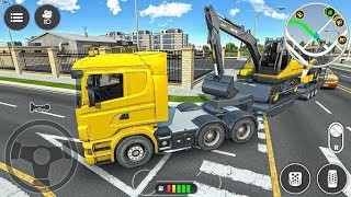 Excavator load on the big trailer✨JCB game [upl. by Jolenta933]