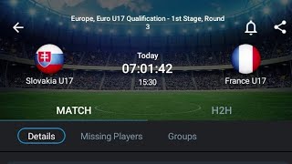 LIVE Slovakia U17 VS France U17 Europe u17 qualification1st stageRound3 [upl. by Oicapot]