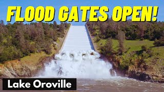 Emergency Action at Oroville Spillway Opens to Combat Floods  Lake Oroville Update February 2024 [upl. by Adlih]