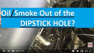 Blowby Oil Smoke out the Dipstick Hole is NOT NORMAL PCV Valve Runaway Diesel [upl. by Eenot461]