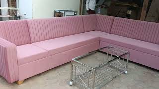 crown Steel furniture Vaishali Nagar Nagpur metal body corner sofa m9860865037 [upl. by Hsevahb]