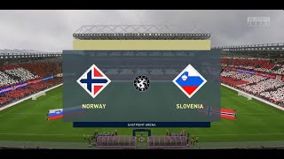 Norveška vs Slovenija  UEFA Ligo narodov B  Simulacija [upl. by Eznyl733]