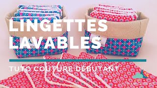 Tuto couture  coudre des lingettes lavables et panier assorti [upl. by Leitnahs635]