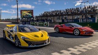 Forza Motorsport Drag Race McLaren P1 vs Ferrari SF90 Stradale [upl. by Iyre]