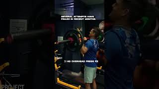 50 KG Overhead press PR Another milestone [upl. by Hourigan]