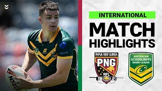 Rugby League International  PNG Junior Kumuls V Australian Schoolboys  Match Highlights  2024 [upl. by Egag]