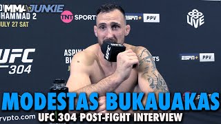 Modestas Bukauskas Proud to Snatch First Octagon Submission Over Marcin Prachnio  UFC 304 [upl. by Eceinej818]