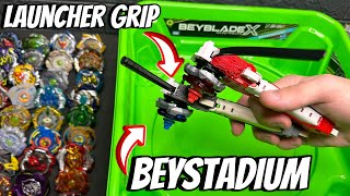 BEYBLADE X LAUNCHER GRIP  BEYSTADIUM X COLEÇÃO PETER PLAY [upl. by Rrats]