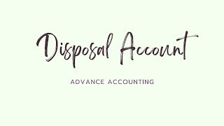 Disposal Account UrduHindi [upl. by Leduar]