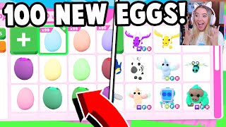 Opening 100 NEW EGGS with Fishyblox in Adopt Me [upl. by Selrahc]