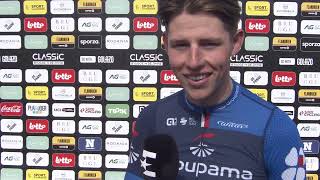 Laurence Pithie  Interview at the start  Classic BruggeDe Panne 2024 [upl. by Hctub]